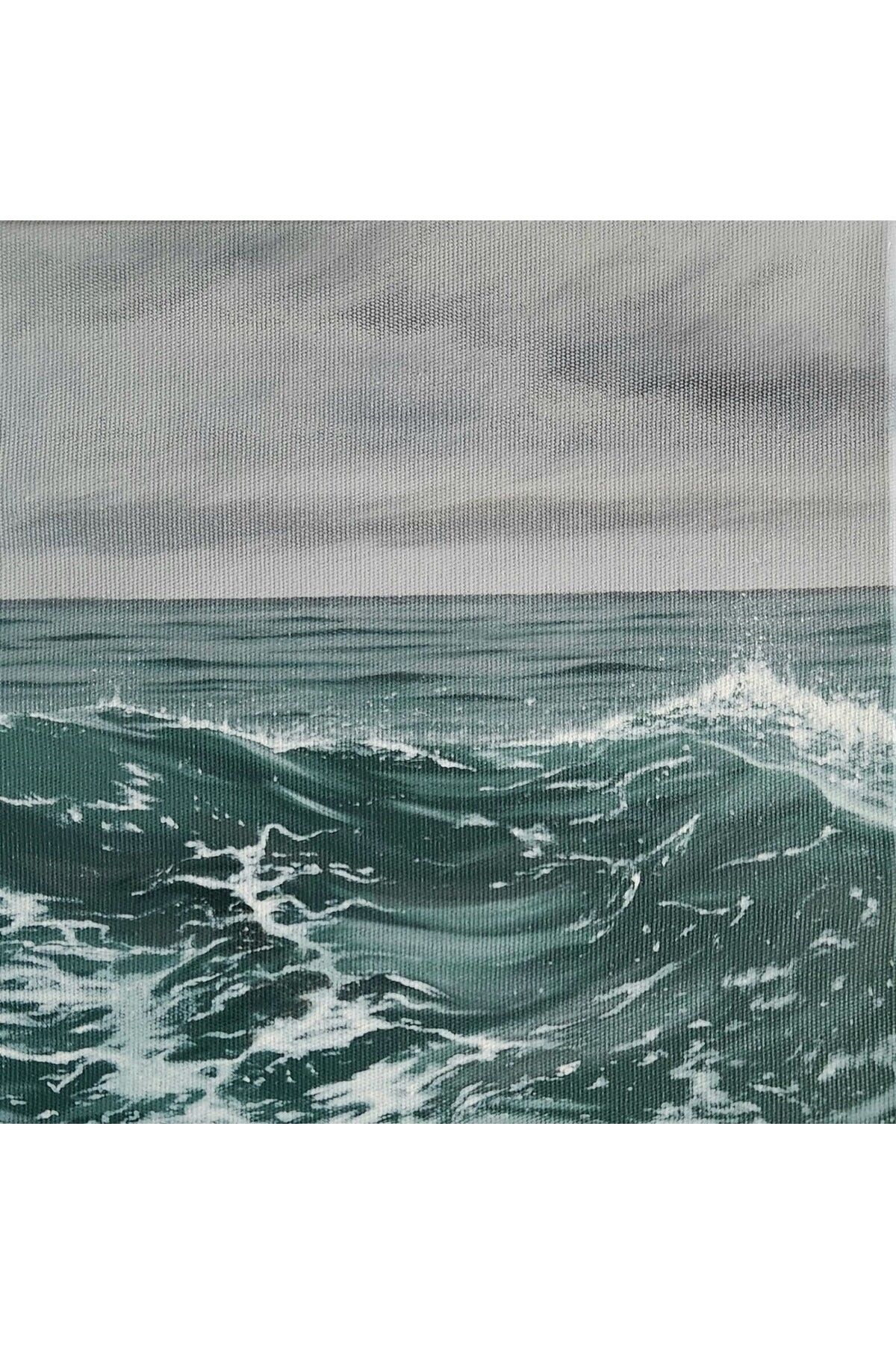 Sanat Markt Hiper Realist Deniz Tablosu - El Yapımı İmzalı - 25x25 cm
