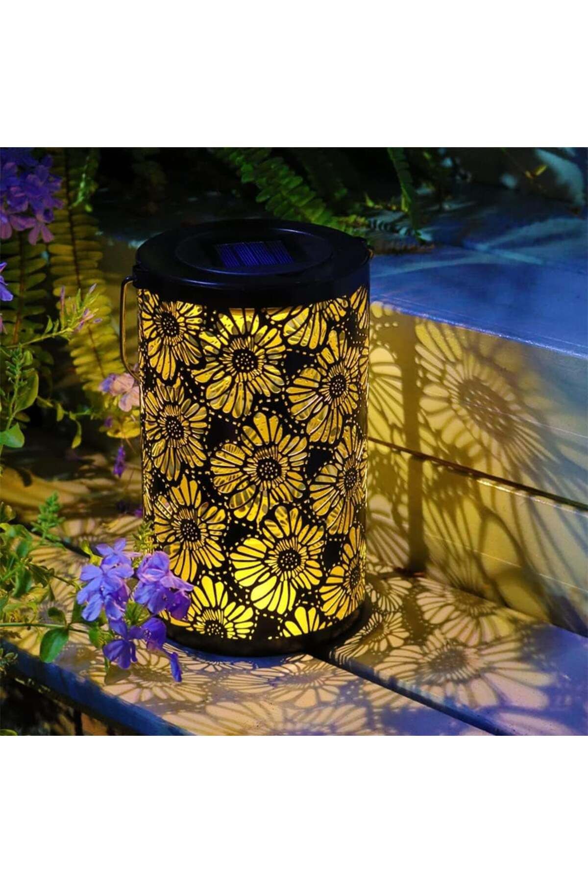 Forlife 10Watt Çiçek Desenli Güneş Enerjili Solar Dekoratif Bahçe Armatürü