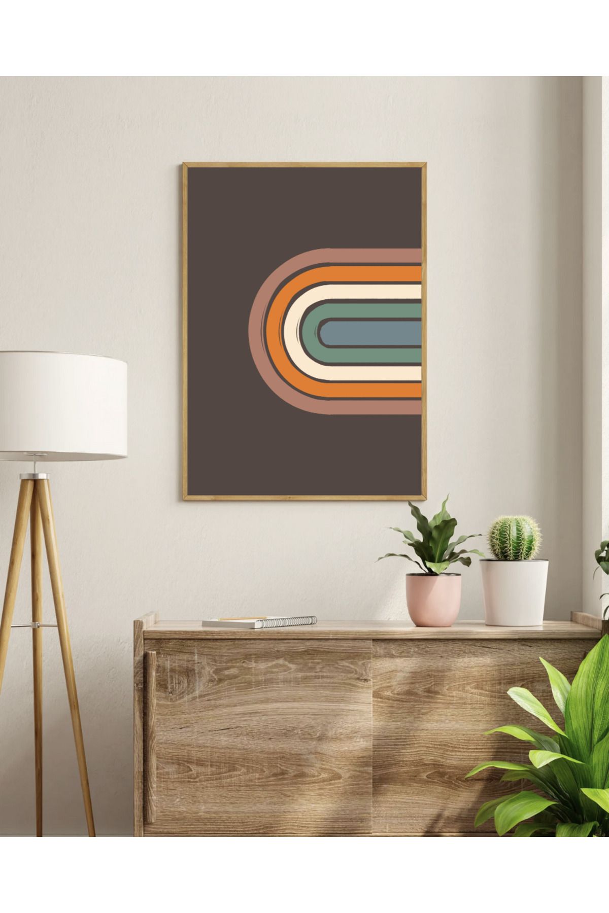 Tuba Decor Tek parça Ahşap Çerçeve Görünümlü MDF Tablo