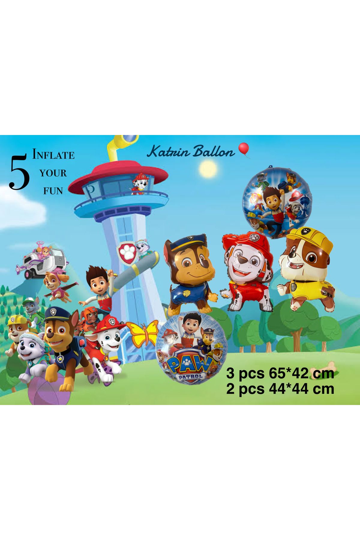 KATRİN Paw patrol 5li folyo balon