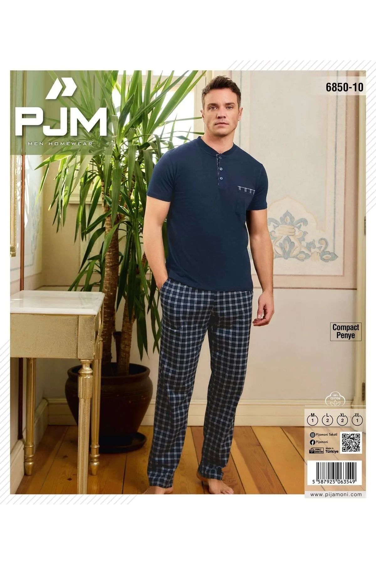 Pijamoni ERKEK KISA KOLLU PİJAMA TAKIMI