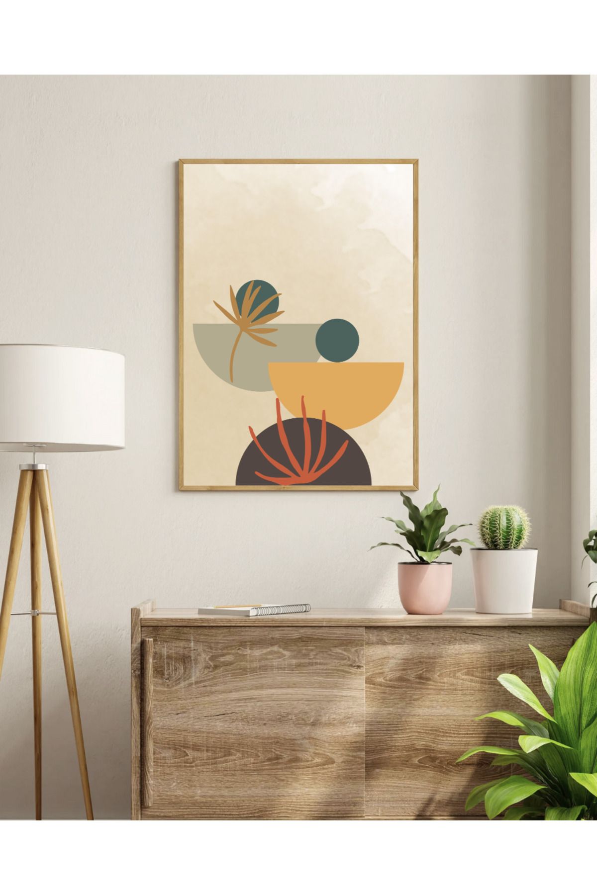 Tuba Decor Tek parça Ahşap Çerçeve Görünümlü MDF Tablo
