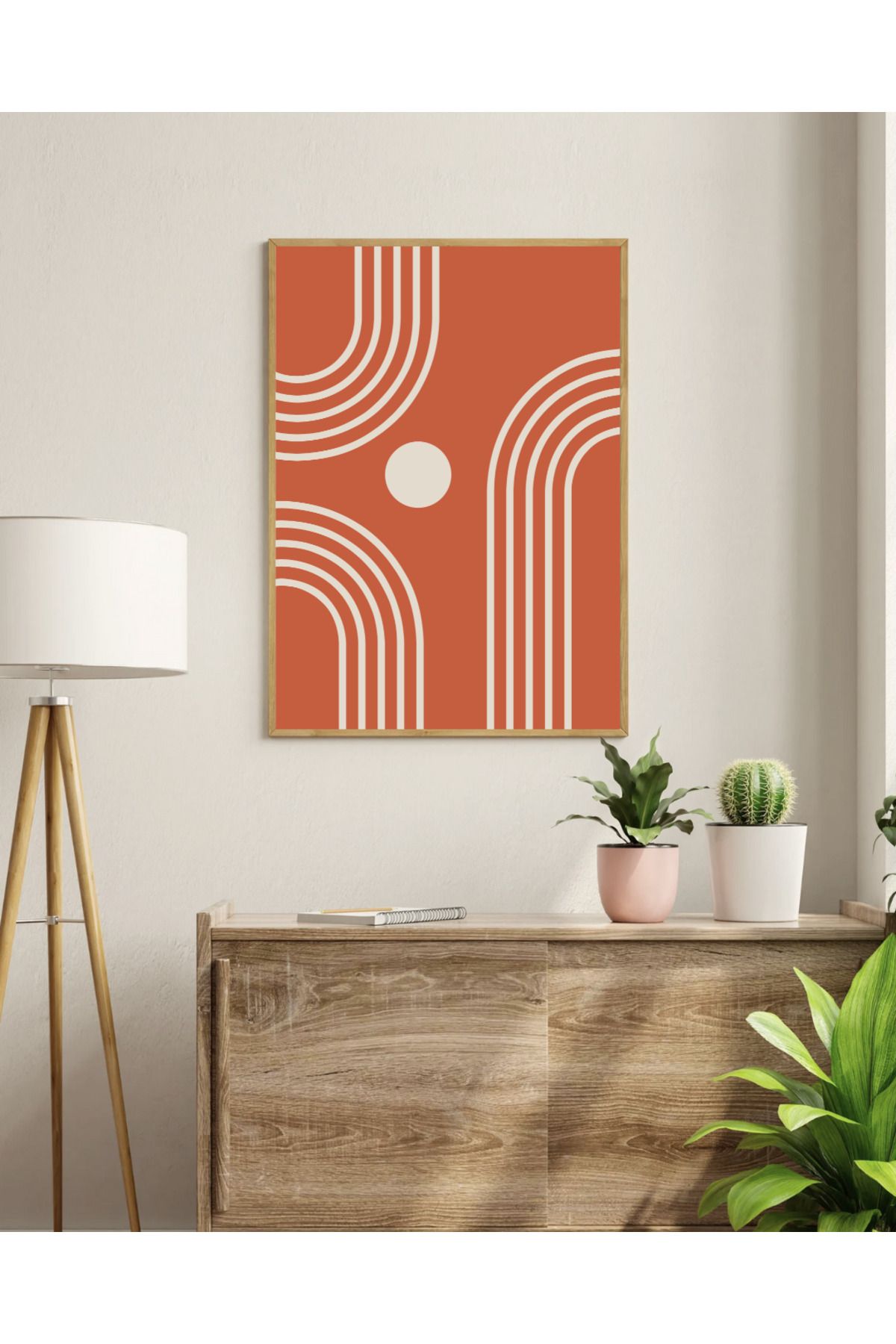 Tuba Decor Tek parça Ahşap Çerçeve Görünümlü MDF Tablo