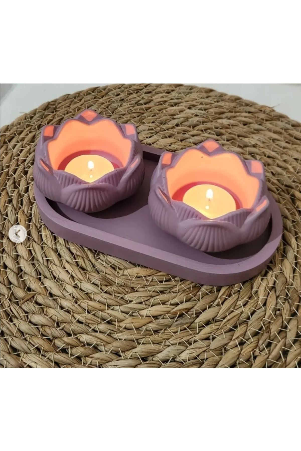 Home 2'li lotus Mor mumluk takımı