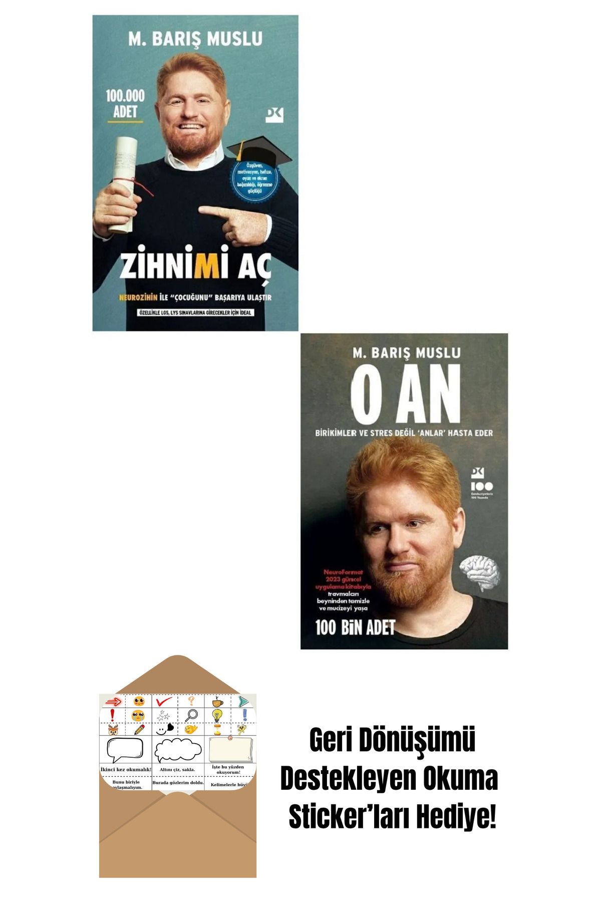Doğan Egmont Barış Muslu 2 Kitap Set - Zihnimi Aç + O An + Okuma Sticker'ları