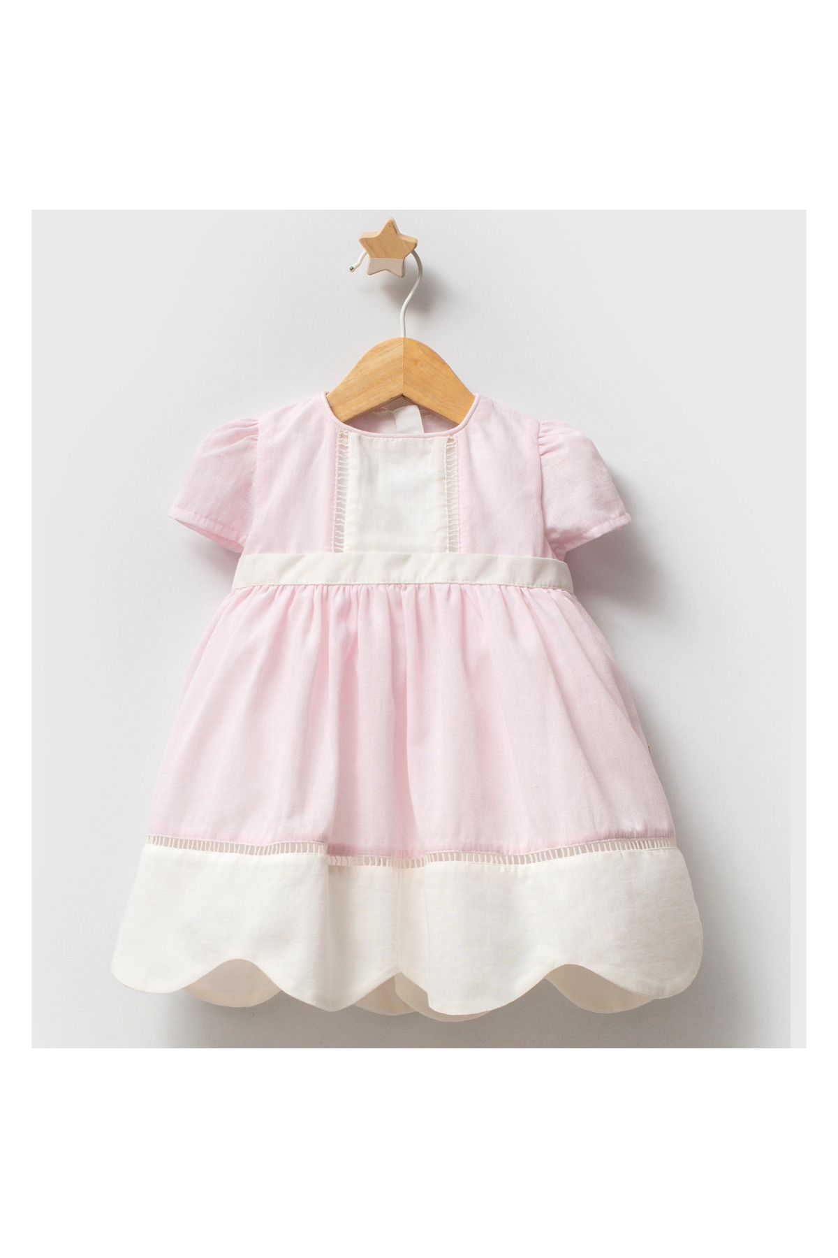 Tongs Baby Little Princess %100 Pamuk Büzgülü - Çift Gren Astarlı Modern Elbise