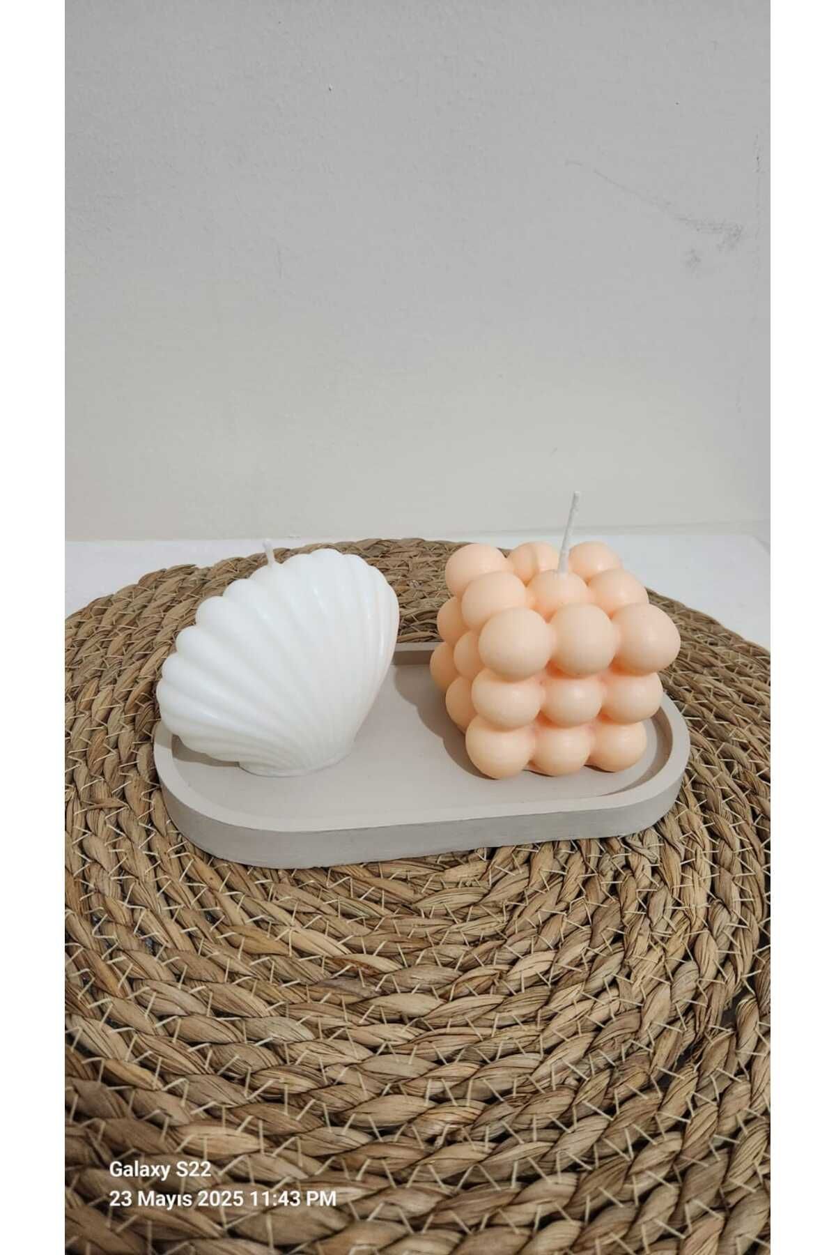 Home 2'li midye bubble mumluk takımı