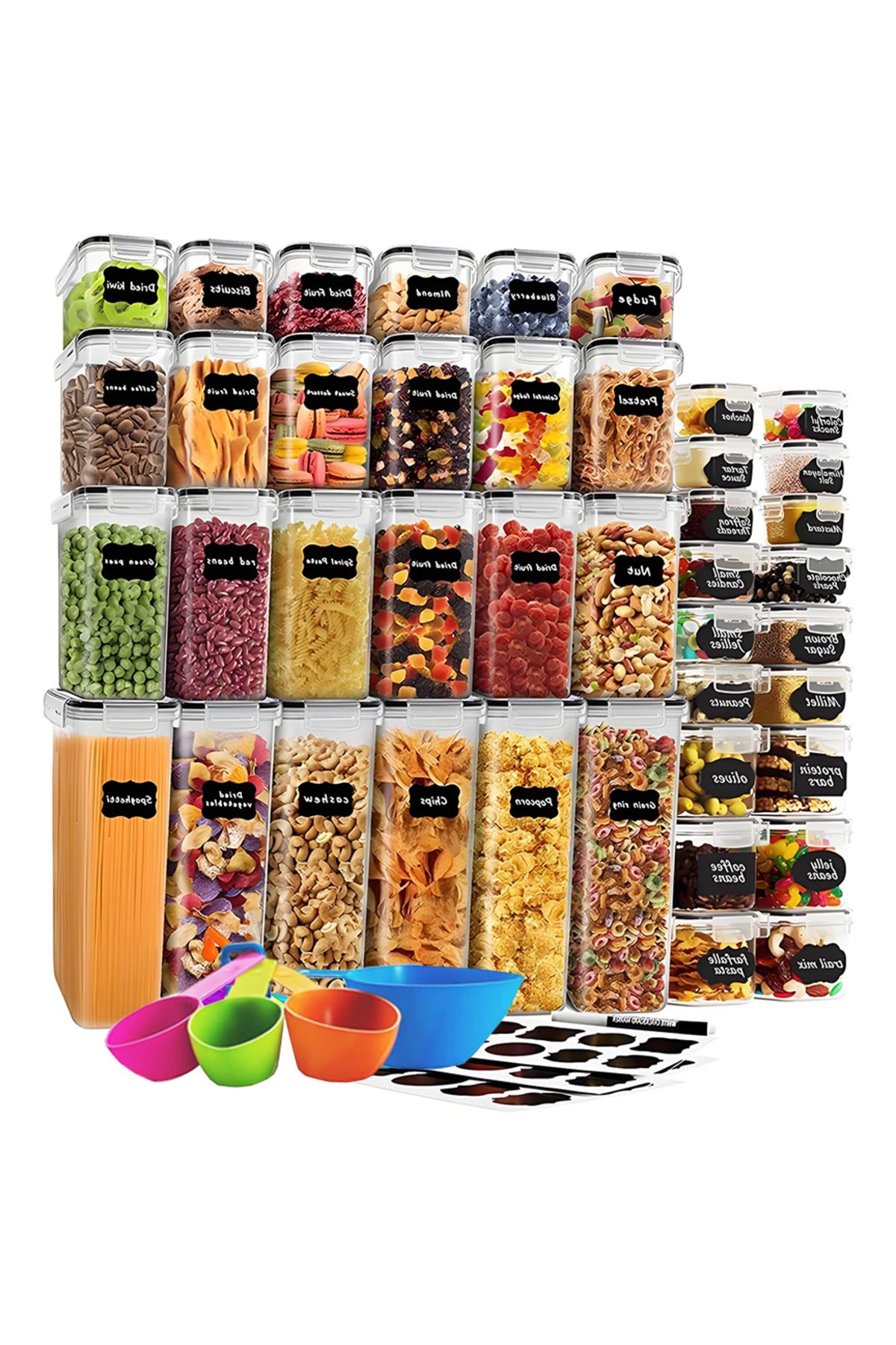 Teno-Set 42 Recipiente pentru Depozitare Alimentara Teno®, fara BPA, diverse dimensiuni, transparent 1
