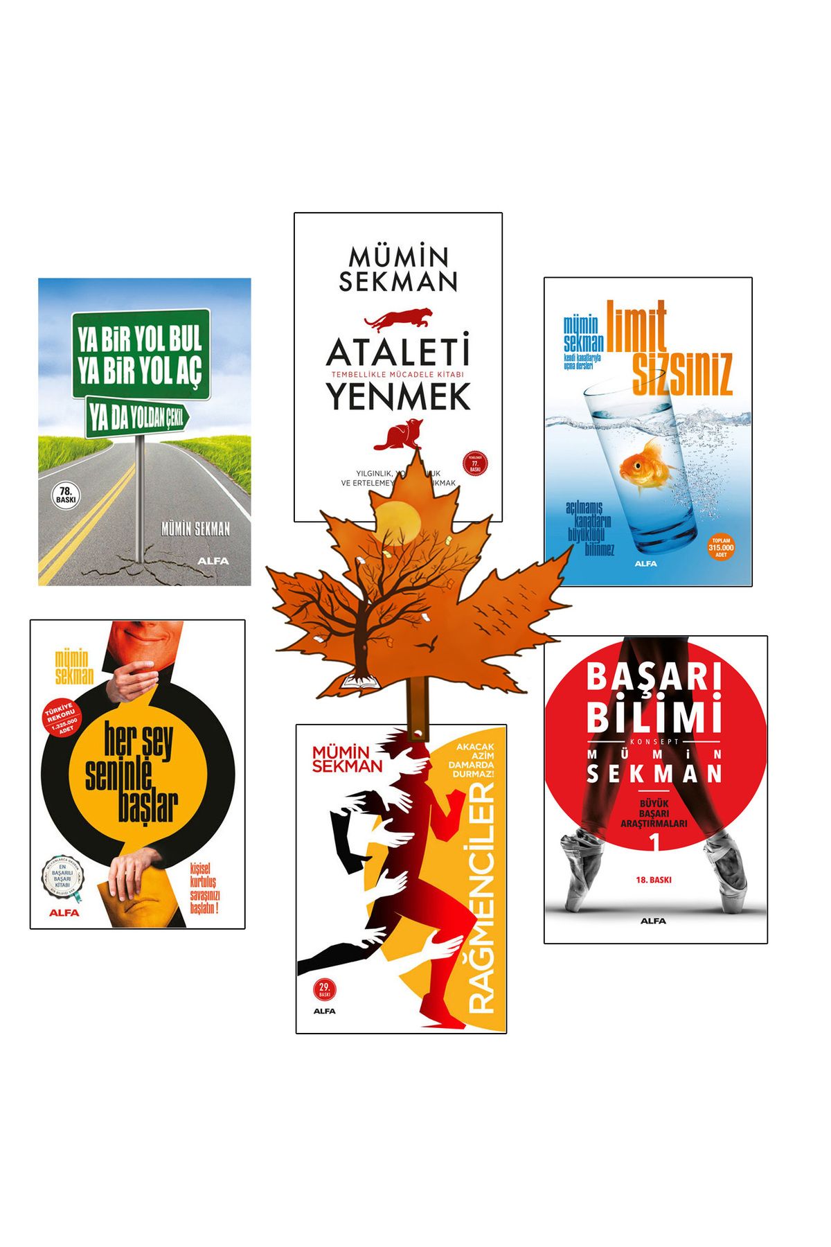 Alfa Yayınları mümin sekman - ya bir yol bul yada bir yol - ataleti yenmek - limit sizsiniz - herşey seninle başlar