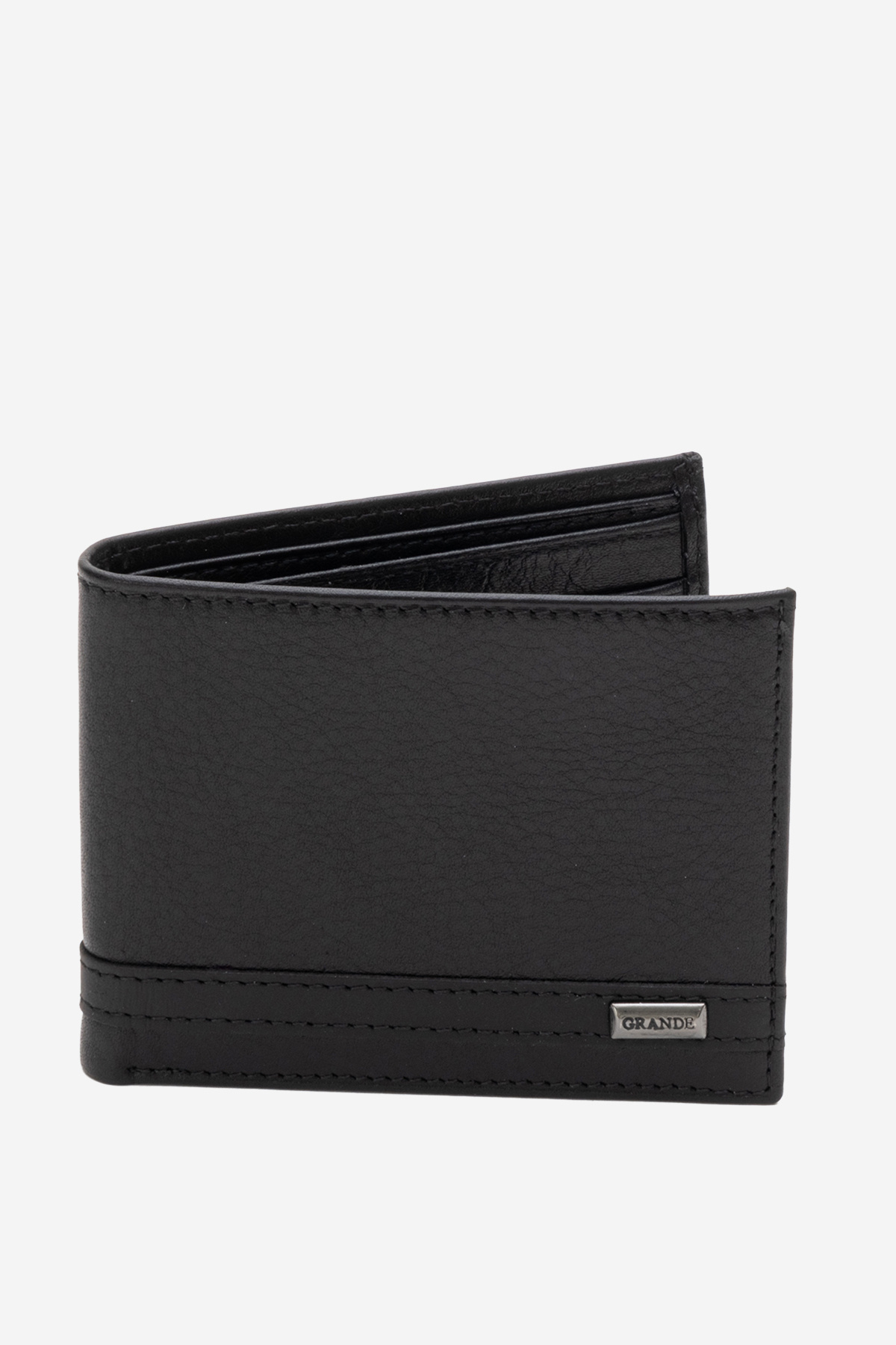 Grande-Gd 708 Real Leather Men's Wallet Black 1