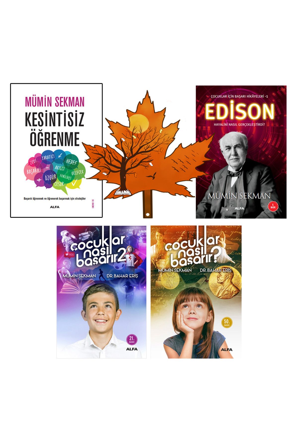 Alfa Yayınları mümin sekman - çocuklar için başarı seti - kesintisiz öğrenme - edison -çocuklar nasıl başarır