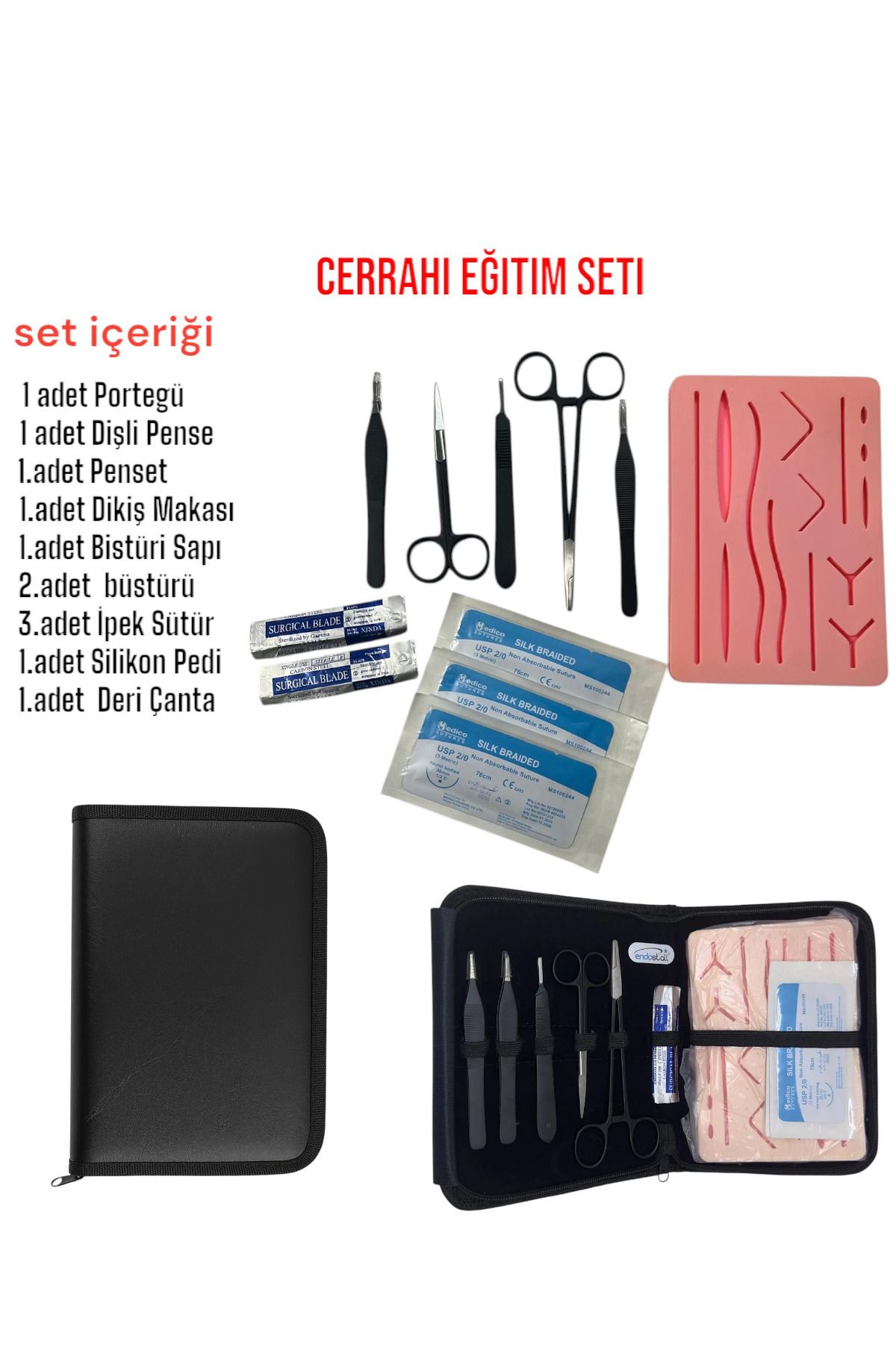bactigras Cerrahi Egitim Hazırlık Seti 12 Parça Öğrenci Eğitim Seti 12 Parça