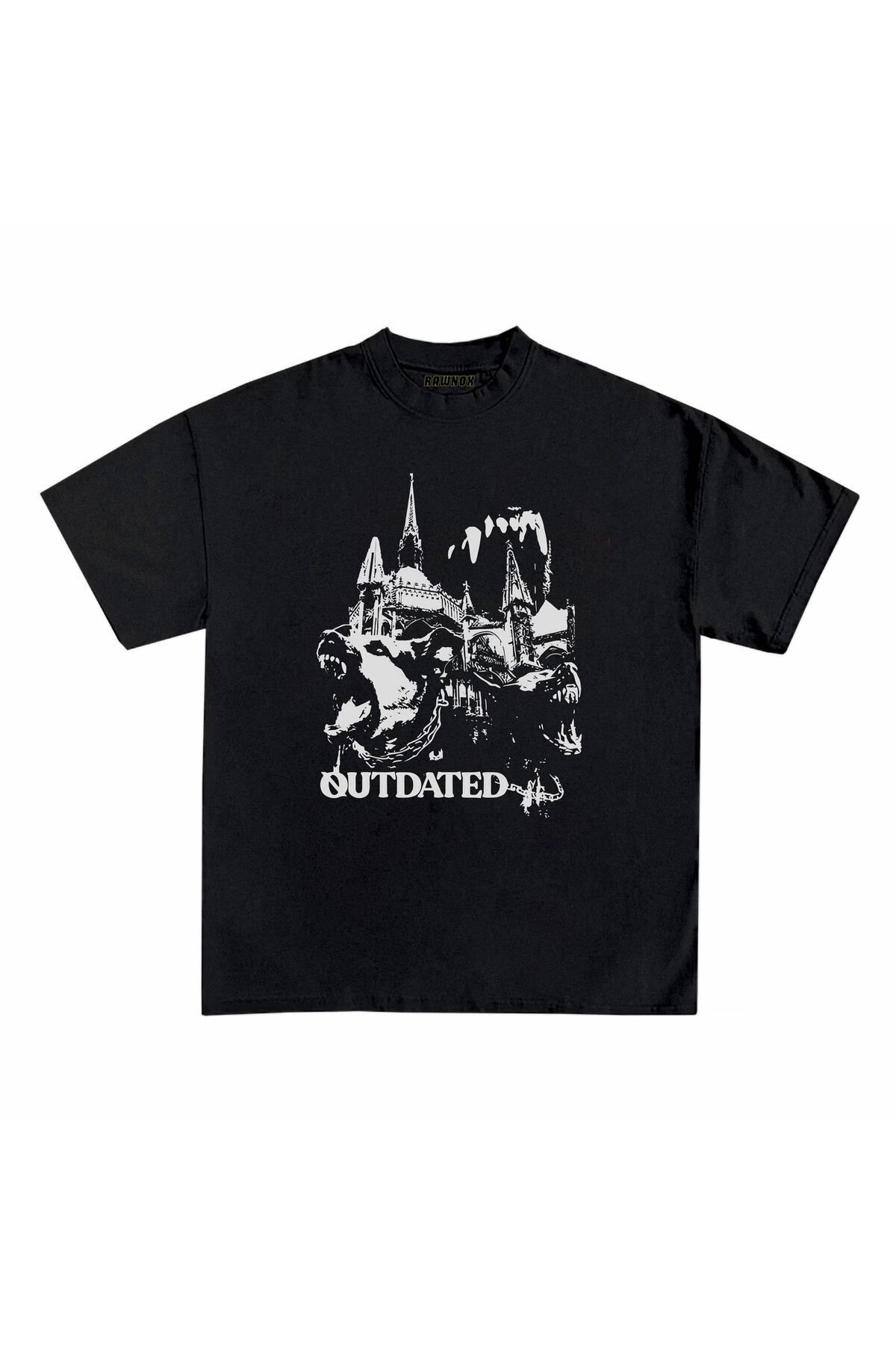 RawNox Unisex Bol Kalıp Relax Outdated Baskılı T-shirt