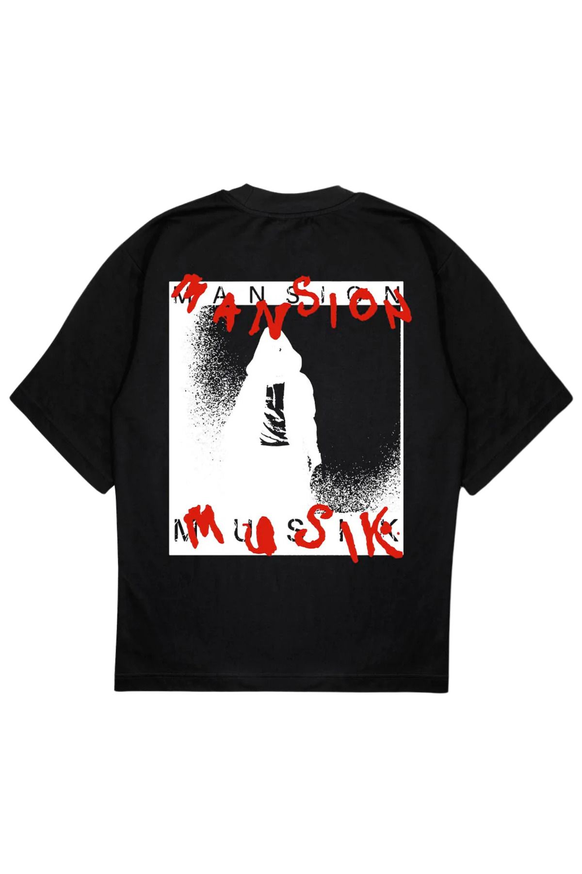 SVART WEAR TRIPPIE REDD MANSION T-Shirt OVERSIZE tişört mansiyon music siyah