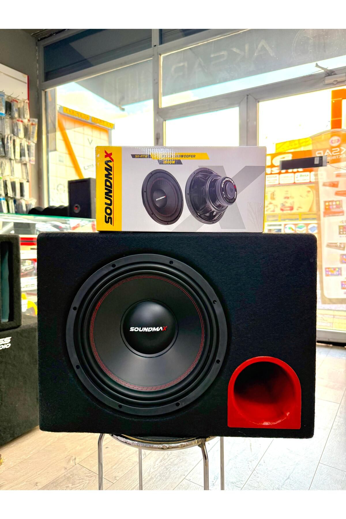 Soundmax SX-RT12 Kabinli 30 Cm Subwoofer Bas Bufır 1500wat-400w Rms Maximum Power