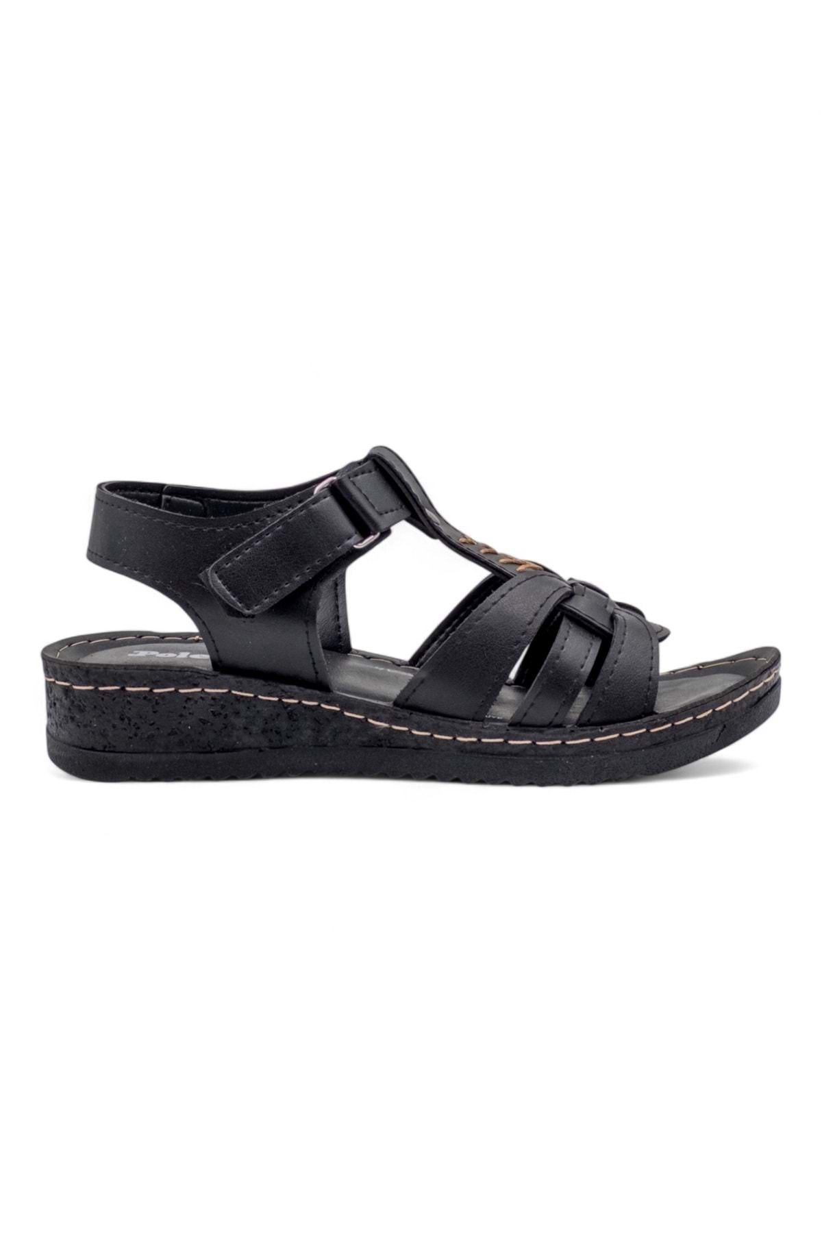 Polero 58412 KADIN SANDALET SİYAH