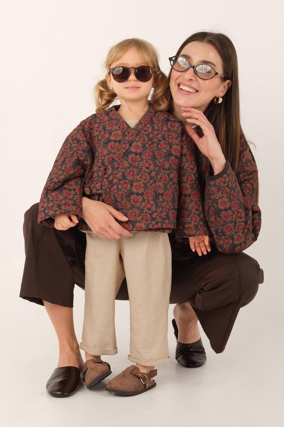 Mioma Kids Kruvaze Çiçek Desenli Ceket fotoğrafı 6 (önizleme)