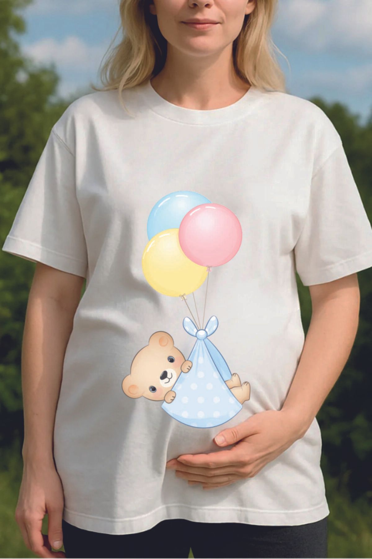 ModaSphere Baskılı Hamile Tişört
