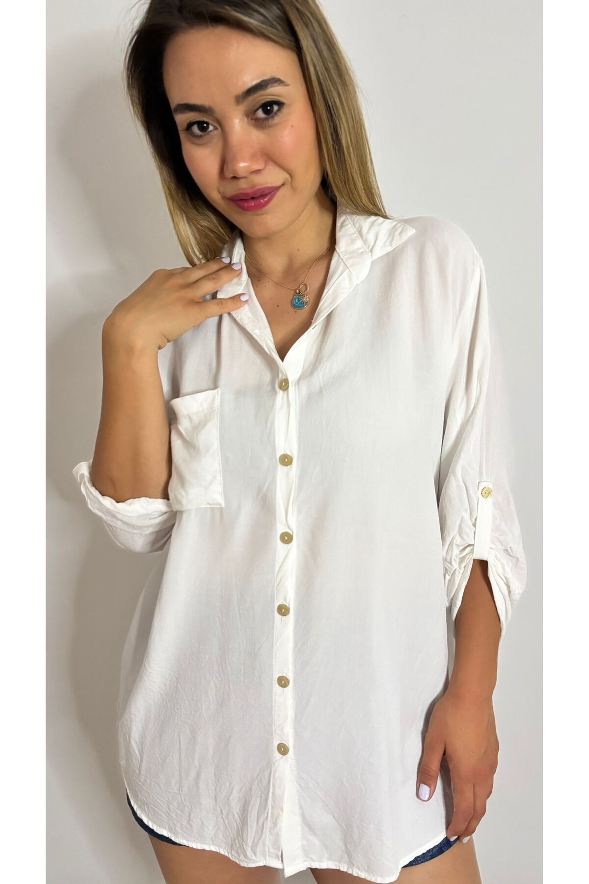 HT Boutique Viskon Klasik Gömlek