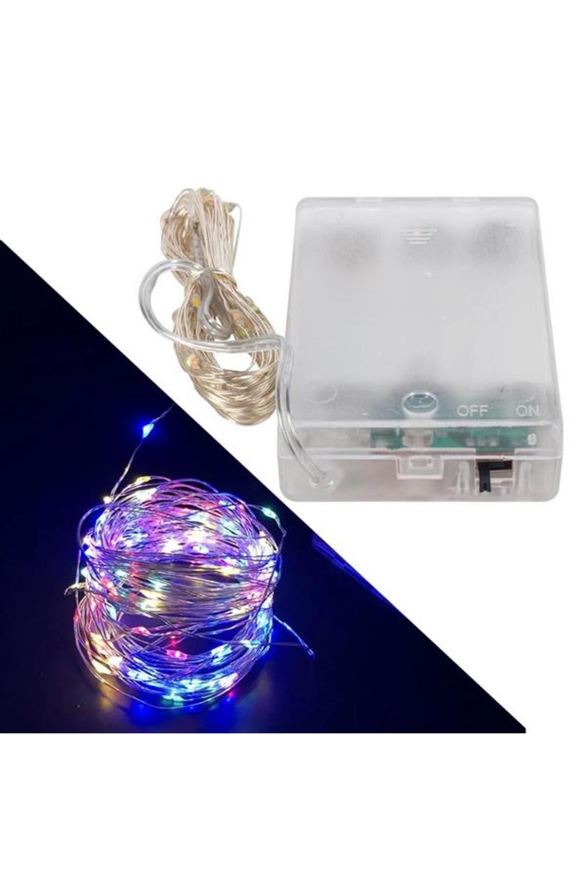 ÖYKÜ VE YİĞİT Powermaster Pilli RGB 4 Renkli Yanıp Sönen 10 Metre Kablolu Bağ Led