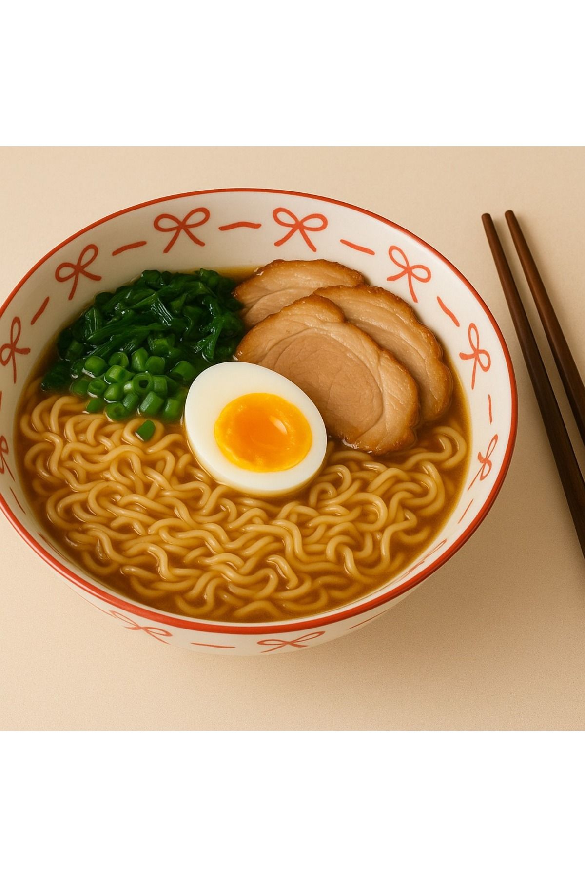 Meteor Fiyonk Desenli Derin Ramen Kasesi