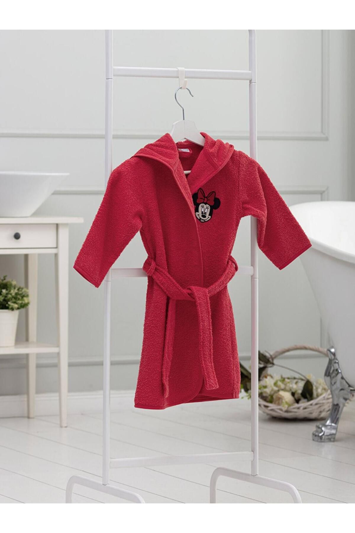 LC Waikiki Minnie Mouse Lisanslı Bebek Bornoz (0S)