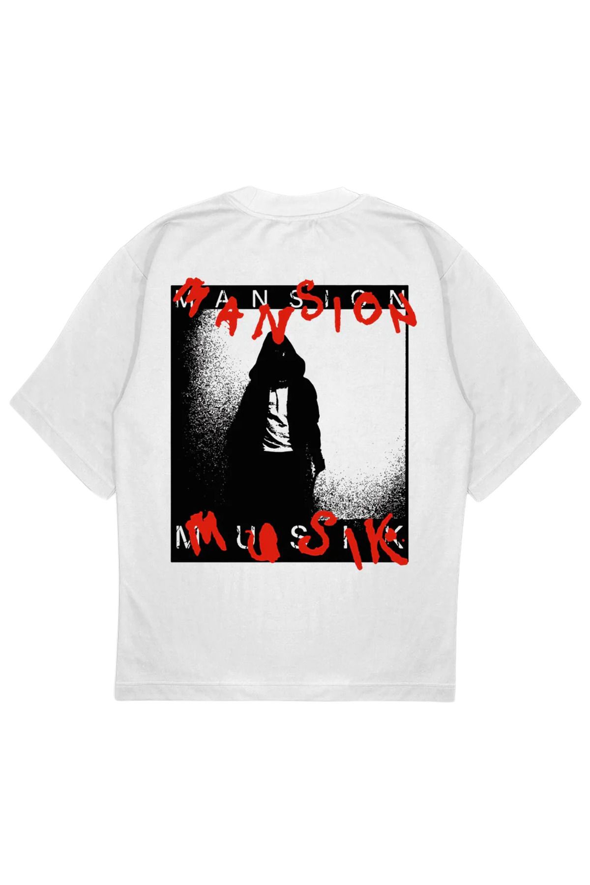 SVART WEAR TRIPPIE REDD MANSION T-Shirt OVERSIZE tişört mansiyon music beyaz