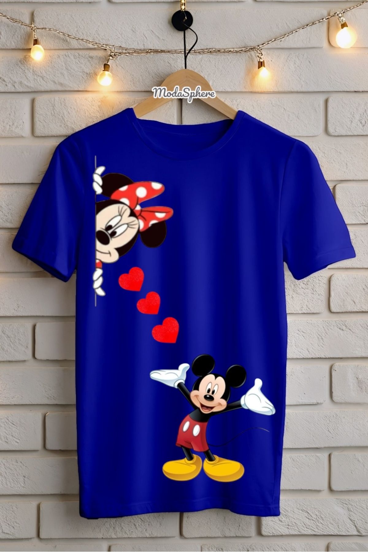 ModaSphere Mickey Mouse Baskılı Unisex Oversize Tişört