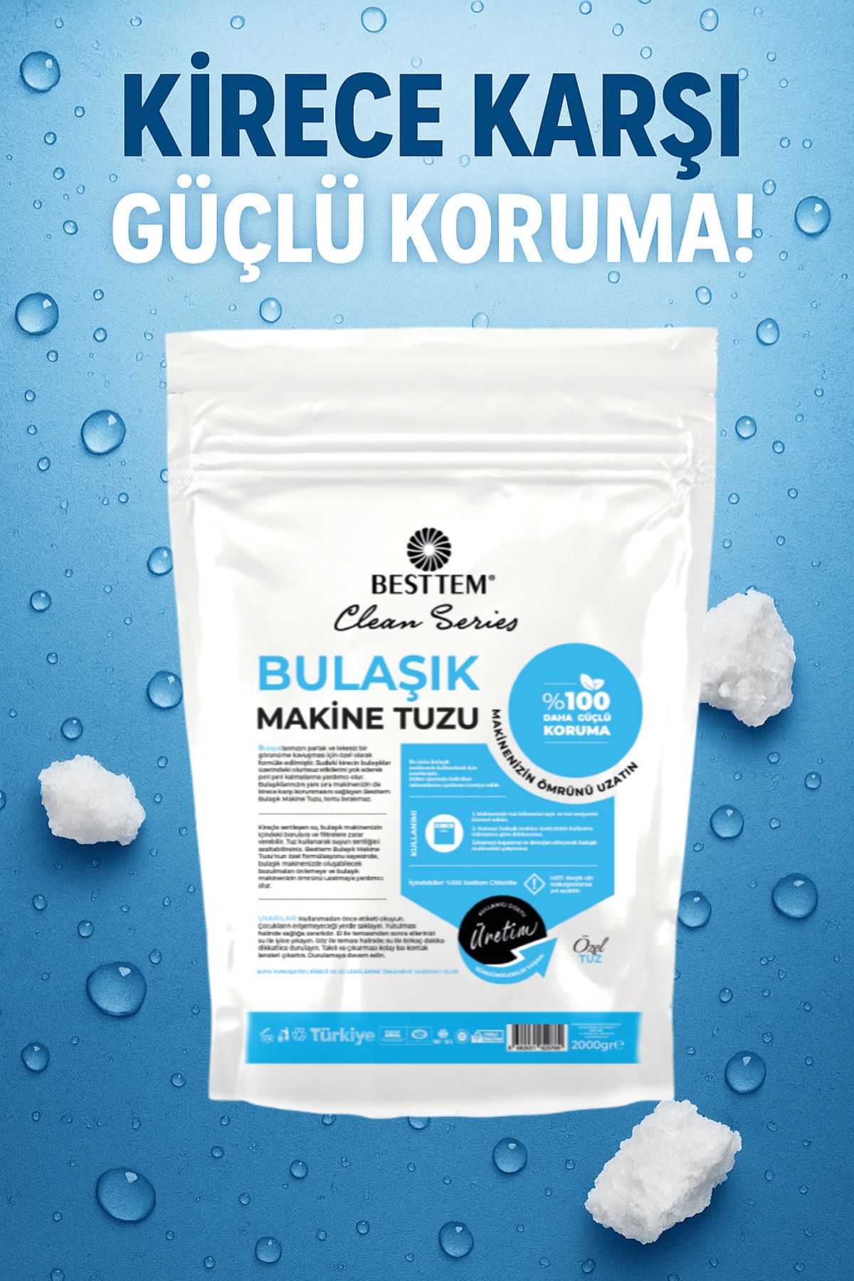 BESTTEM Bulaşık Makine Tuzu – Kireç Ve Sertlik Giderici | 2000 G
