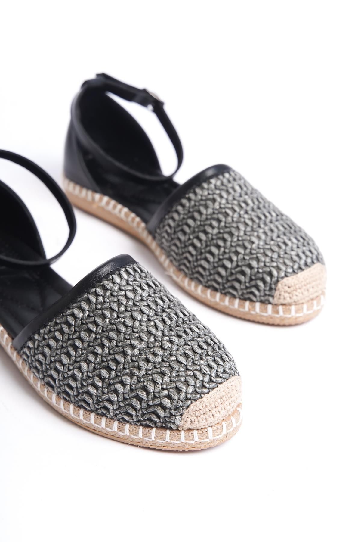 HVZ Exclusive Kadın Hasır Espadril Günlük Rahat Comfort Taban Yumuşak Taban Yapısı