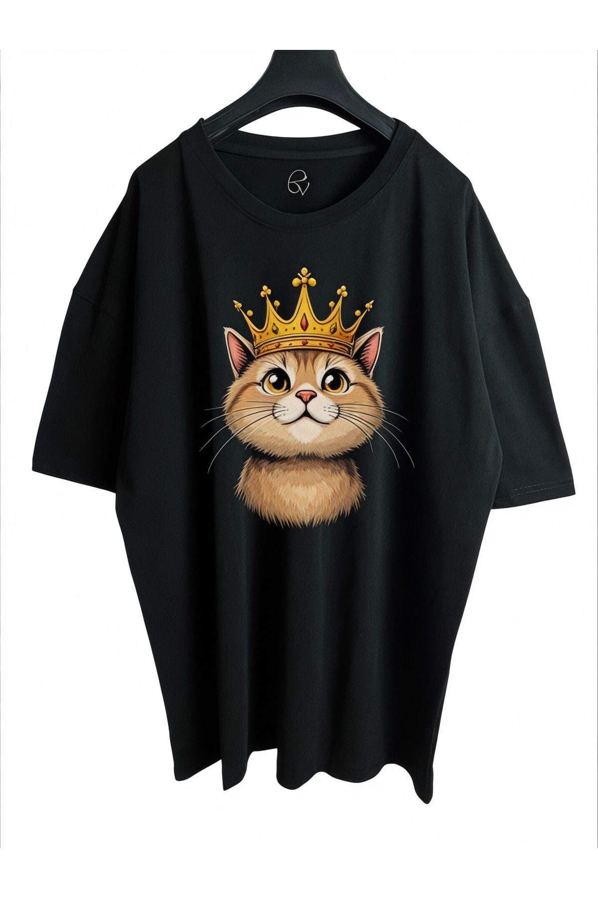 Boonvibe Kedi Baskılı Bol T-Shirt