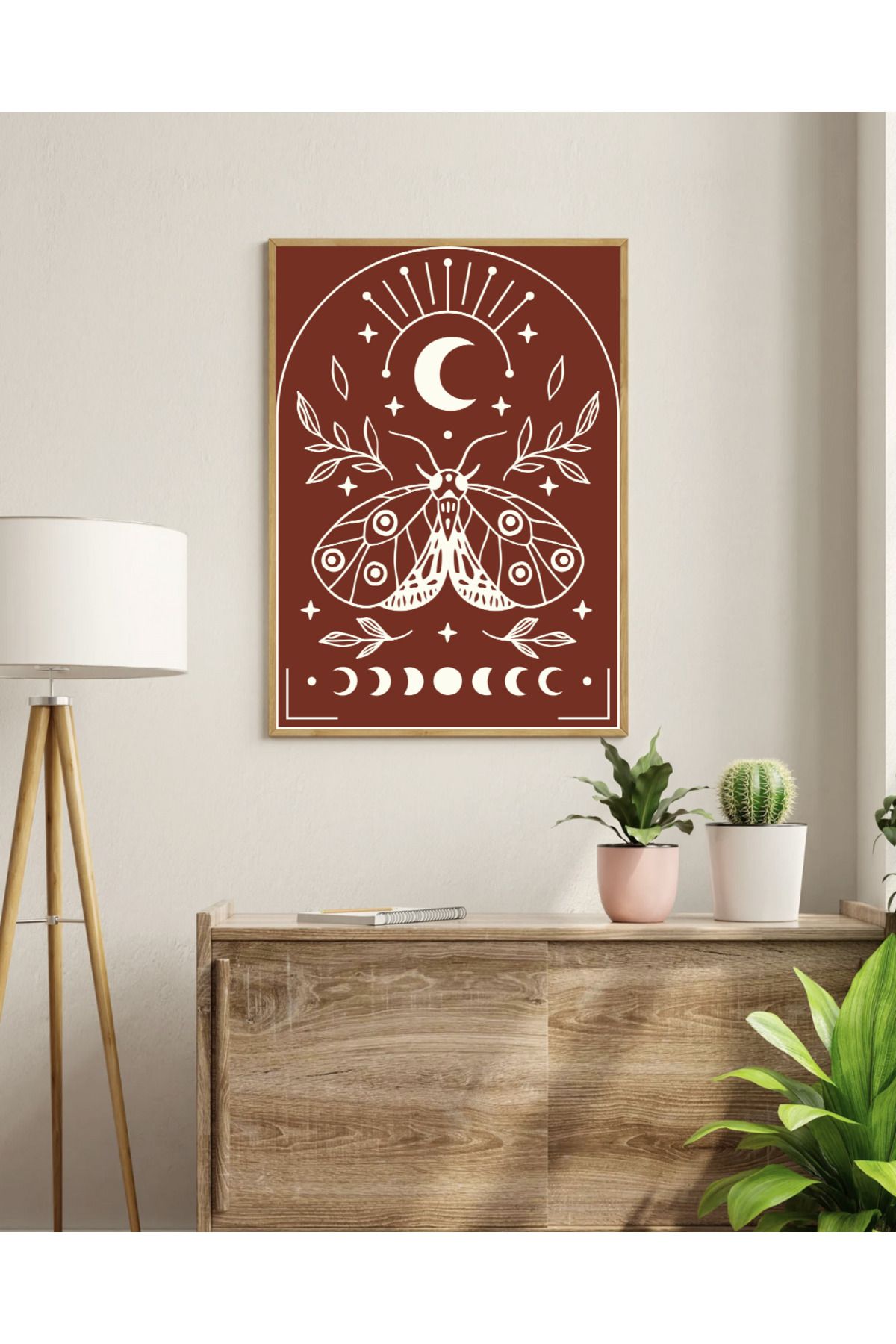 Tuba Decor Tek parça Ahşap Çerçeve Görünümlü MDF Tablo