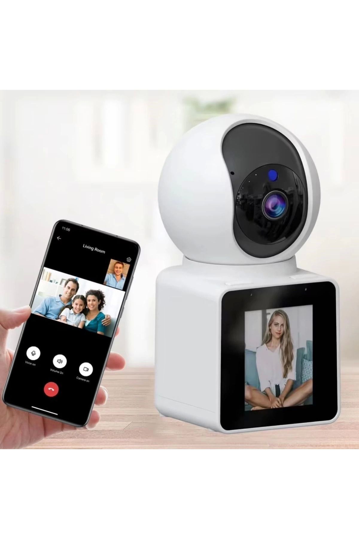 ÖYKÜ VE YİĞİT Wifi Bağlantılı Görüntülü Görüşme Sağlayabilen Ev Tipi Güvenlik Kamerası