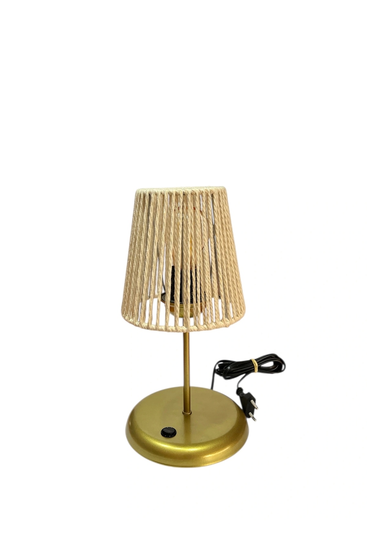 CONANA-Lyris Macrame Drawstring Mini Lampshade Ecru (2 Meter Cord Included) 3