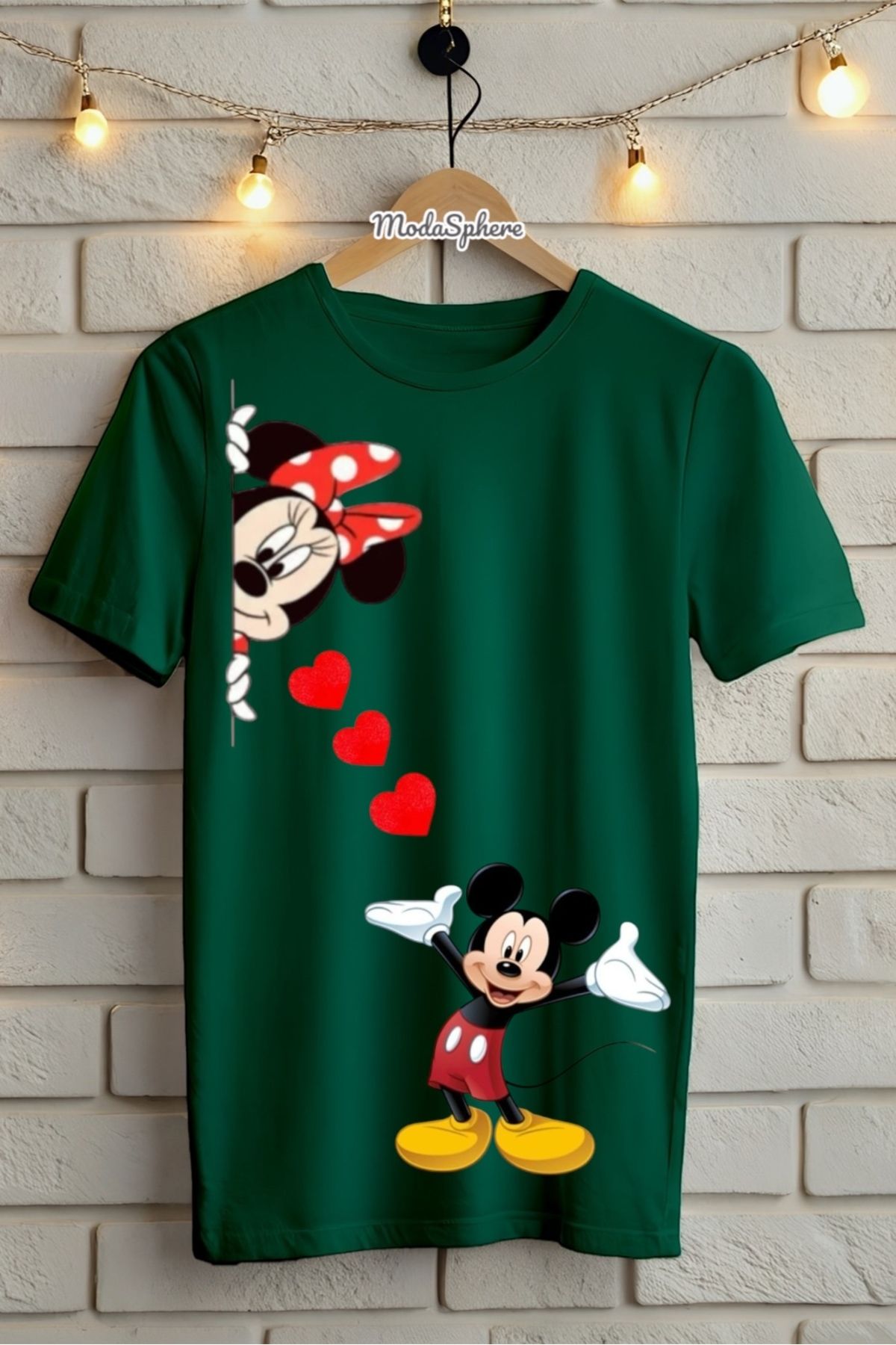 ModaSphere Mickey Mouse Baskılı Unisex Oversize Tişört