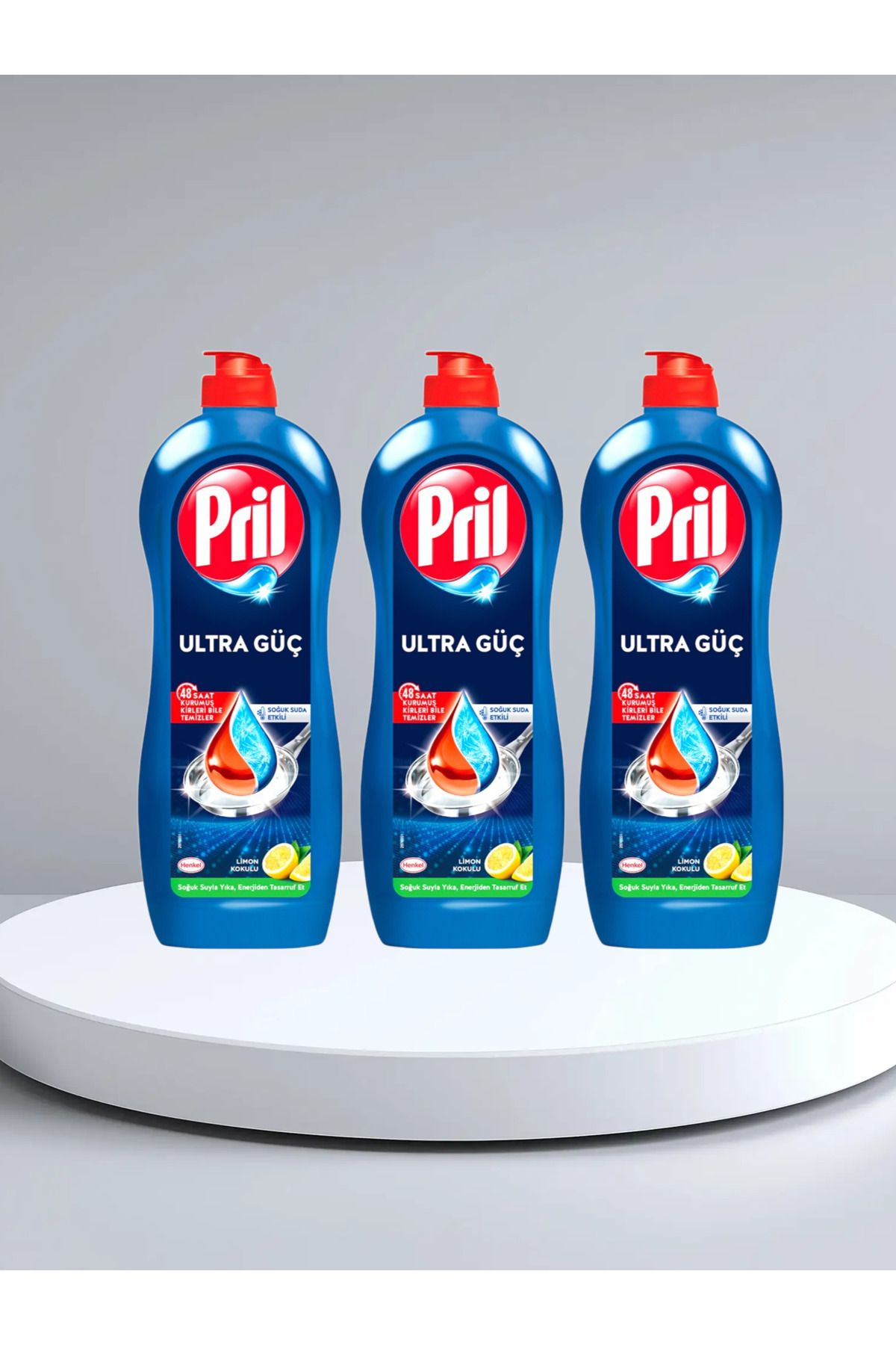 Pril Ultra Güç Limon Kokulu Soğuk Suda Etkili 675 g x 3 Adet