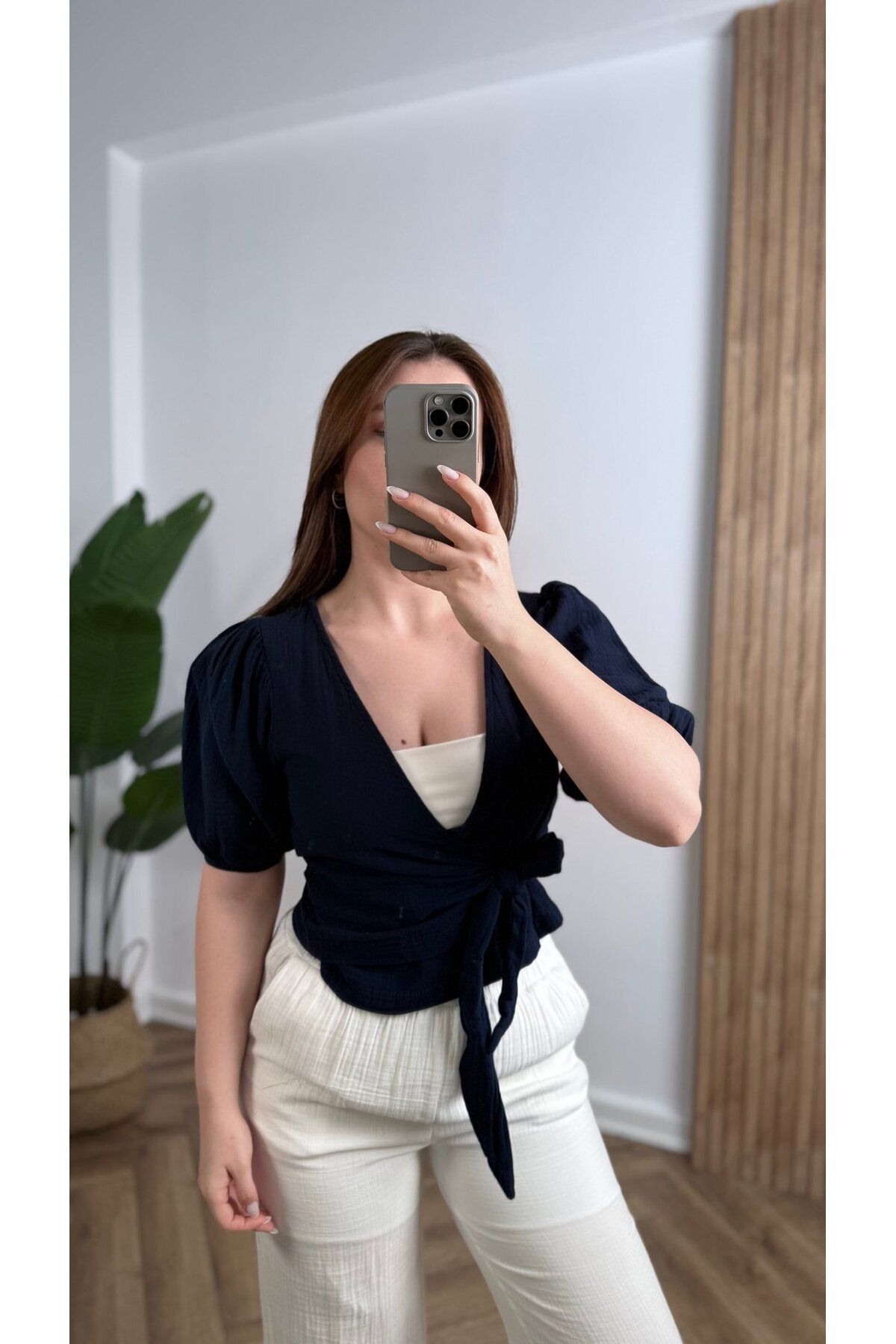 songül özdeş Yeni Sezon Çarpraz Bağlamalı Bluz