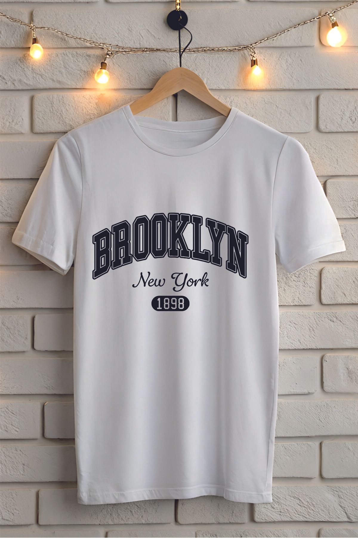 ModaSphere Brooklyn Baskılı Unisex Tişört