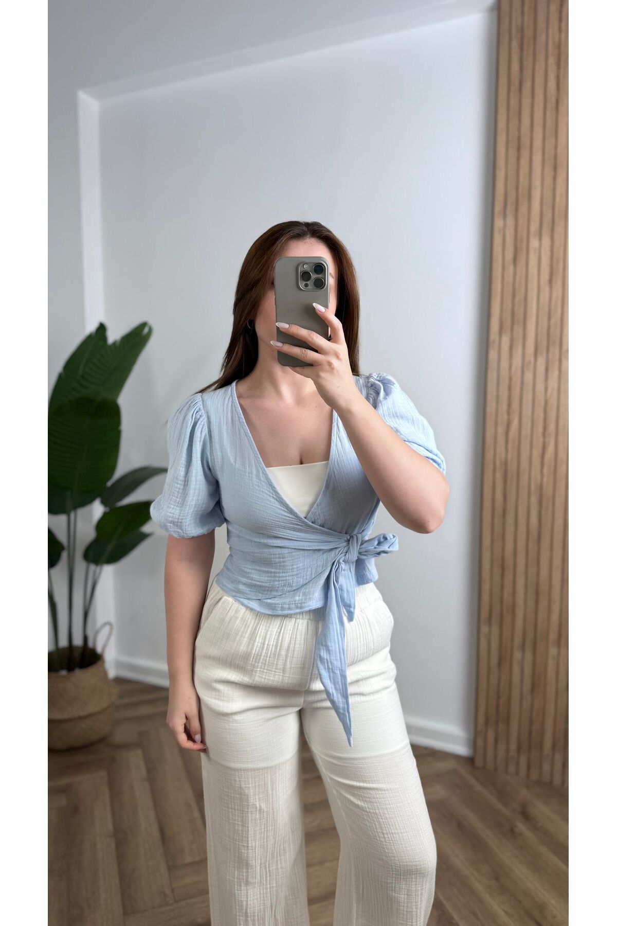 songül özdeş Yeni Sezon Çarpraz Bağlamalı Bluz