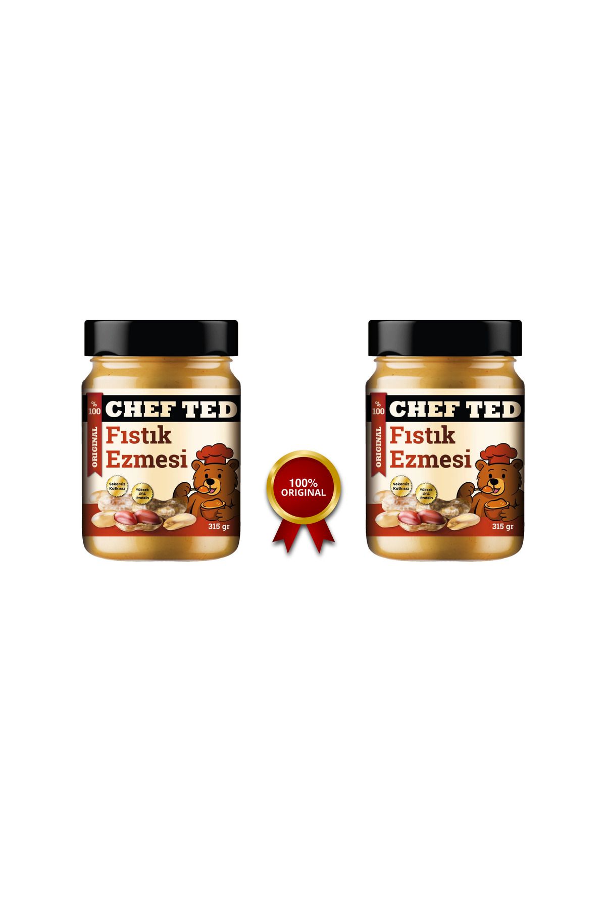 Chef Ted Orginal Fıstık Ezmesi 2x315 gram