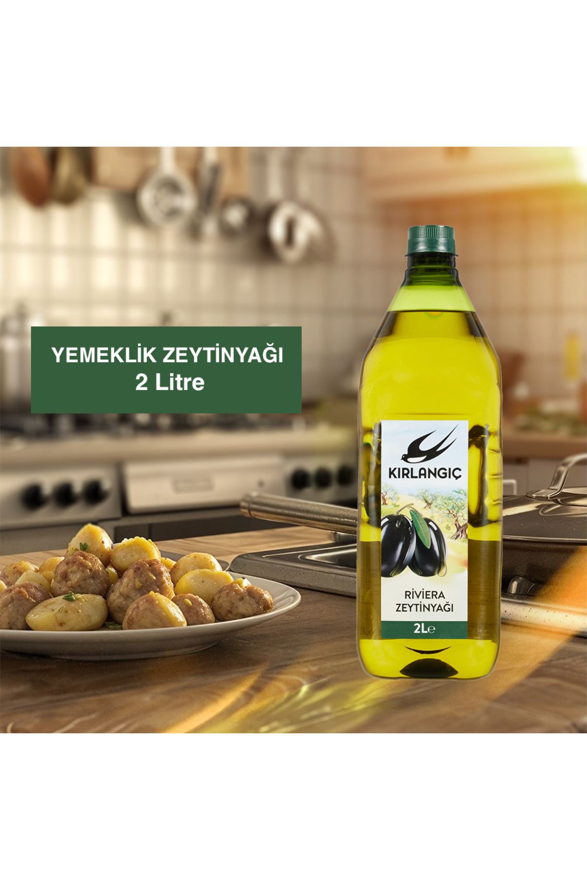 Kırlangıç Riviera Yemeklik Zeytinyağı 2 Litre Pet Şişe | Lezzetli Sofraların Sessiz Kahramanı