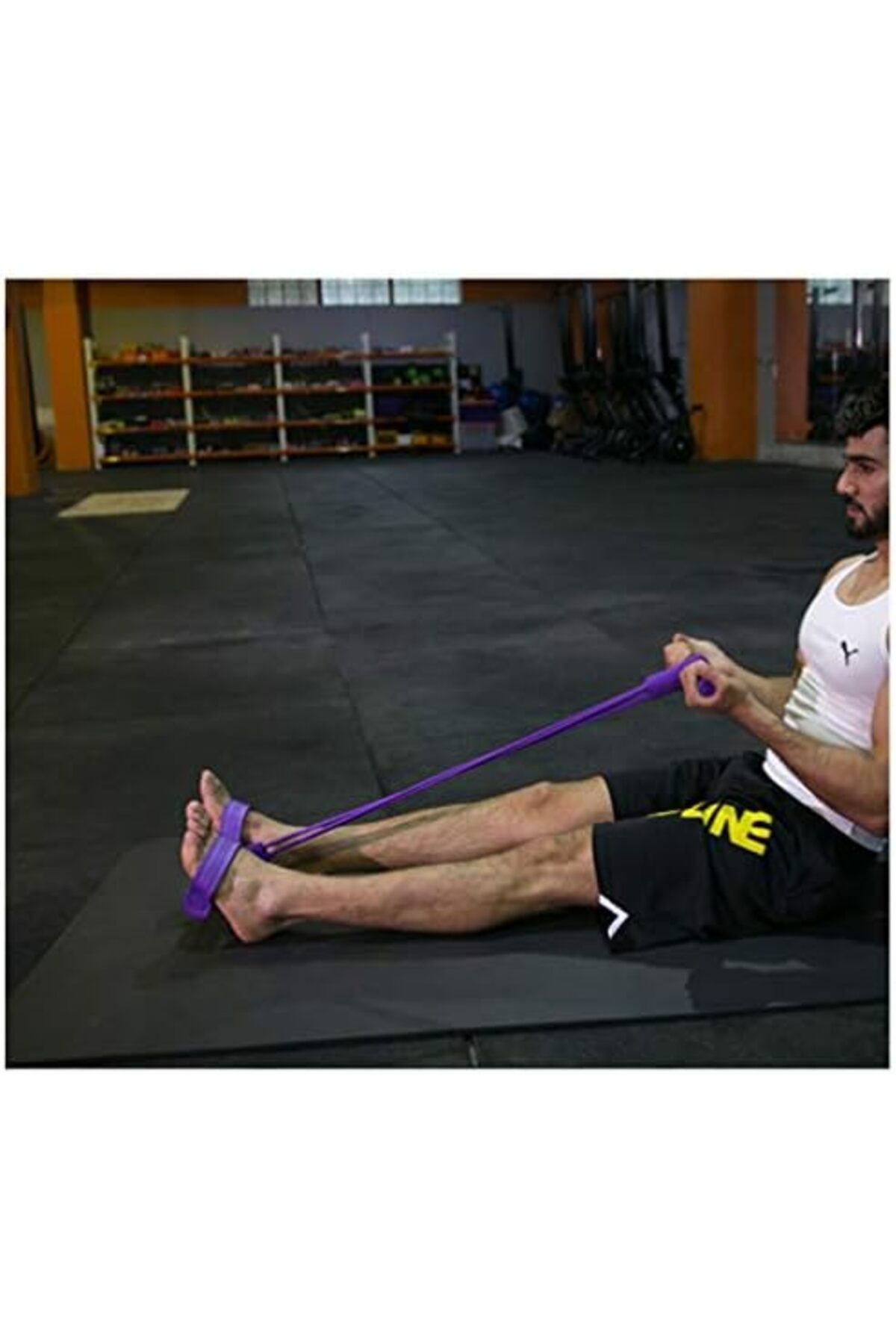 حبل مقاومة للياقة البدنية من مع شريط شد مرن للرجلين والفخذين والذراعين والظهر تومي