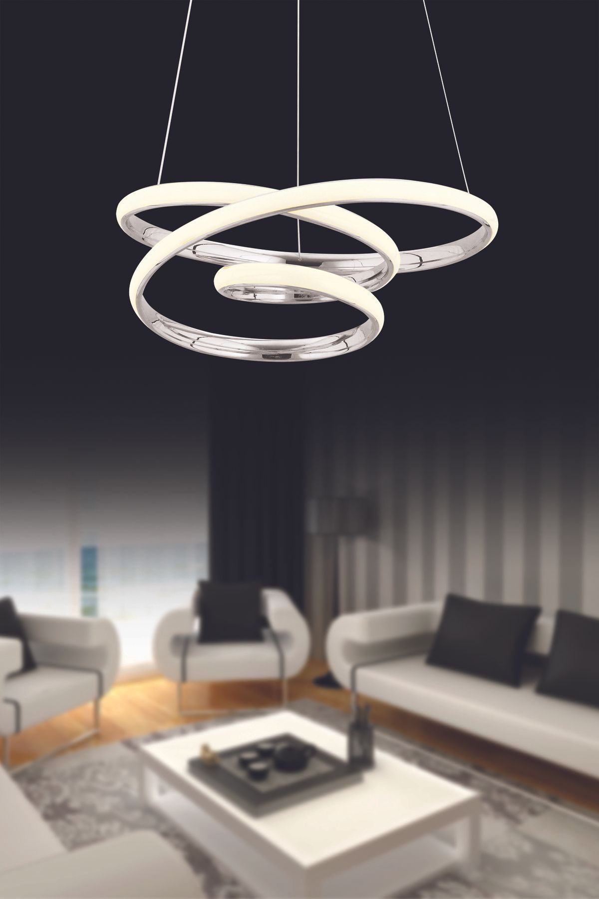 İstanbul Avize İstanbul Avize Gümüş Meri Beyaz Power Ledli Modern Led Avize