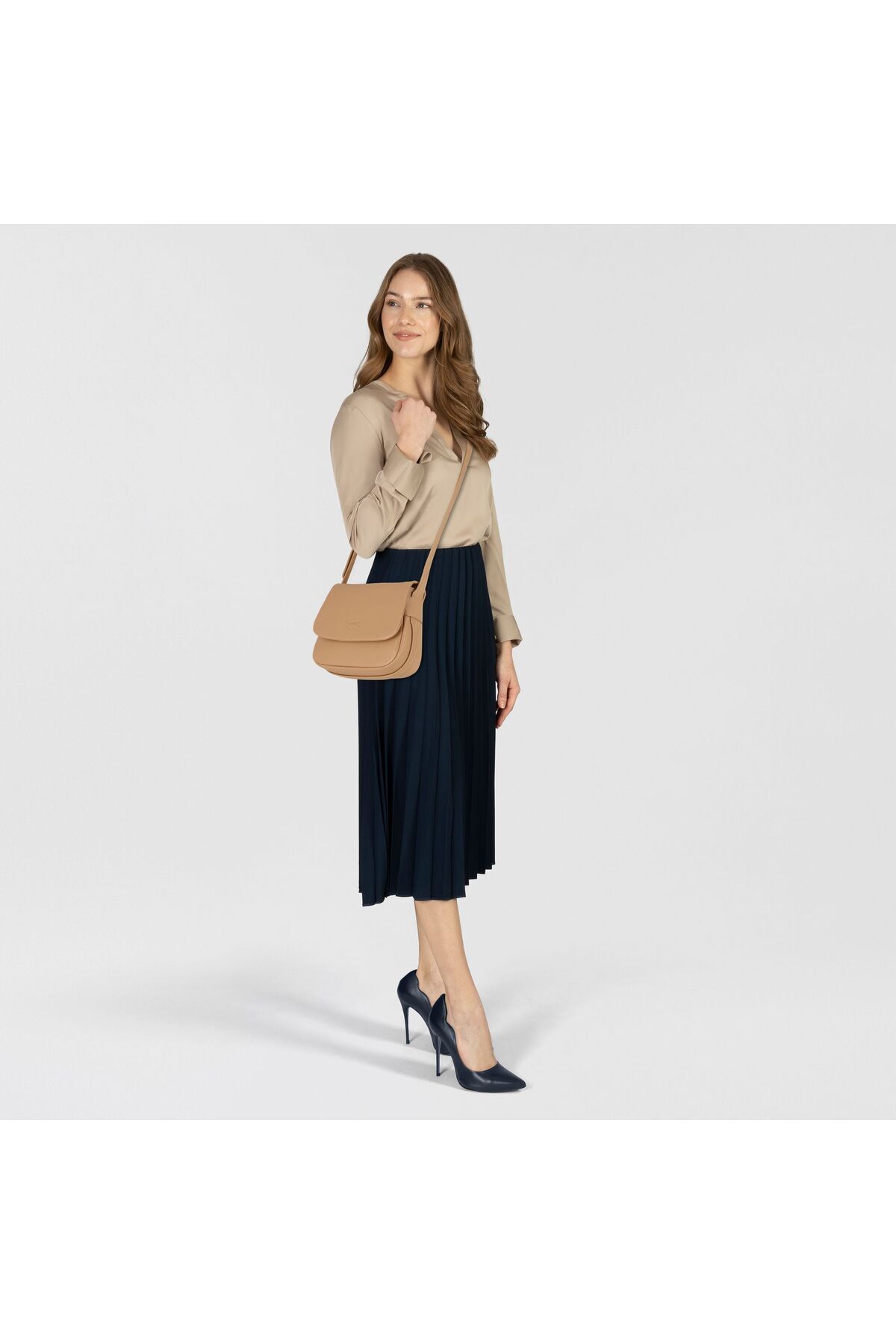 Lacoste-Geantă de umăr City Court din piele 22 cm 6