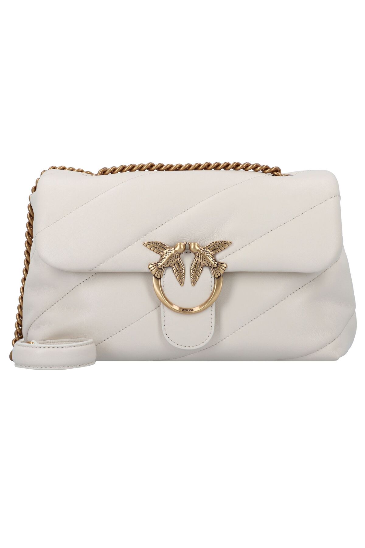 PİNKO Kožená kabelka cez rameno Love Puff 30 cm