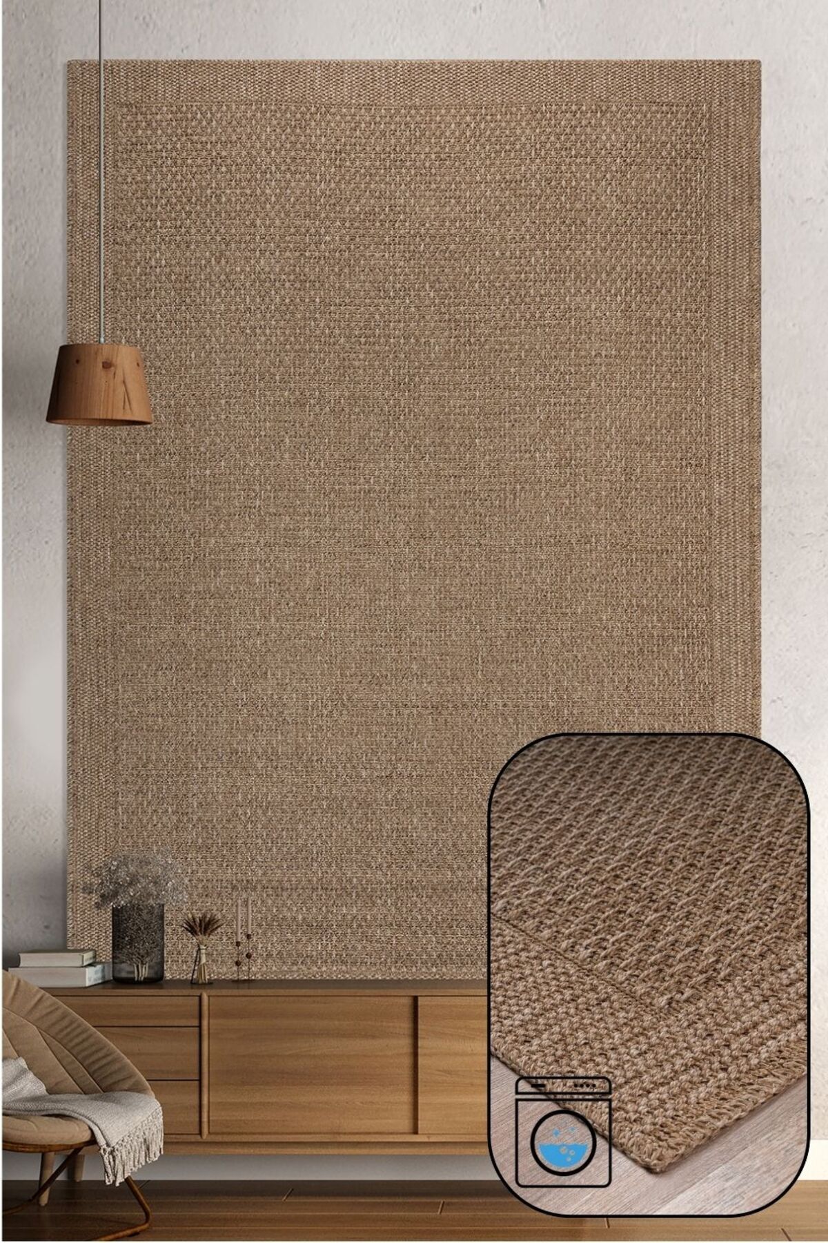 Anti-Slip Sole Machine Washable Modern Decorative Carpet Runner Rug Natural Yarn Machine Rug