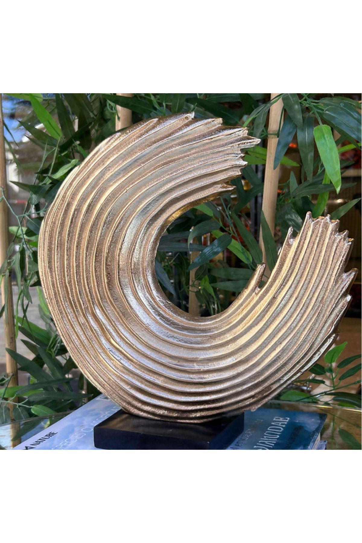 tuan design HALKA OBJE GOLD 36 CM