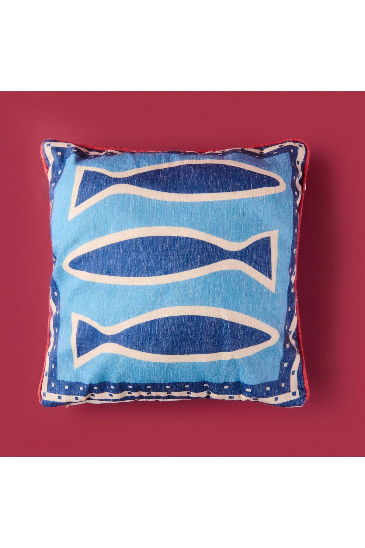 ASPARTAM Nautical Fun Riba Kırlent - Mavi - 40x40 cm