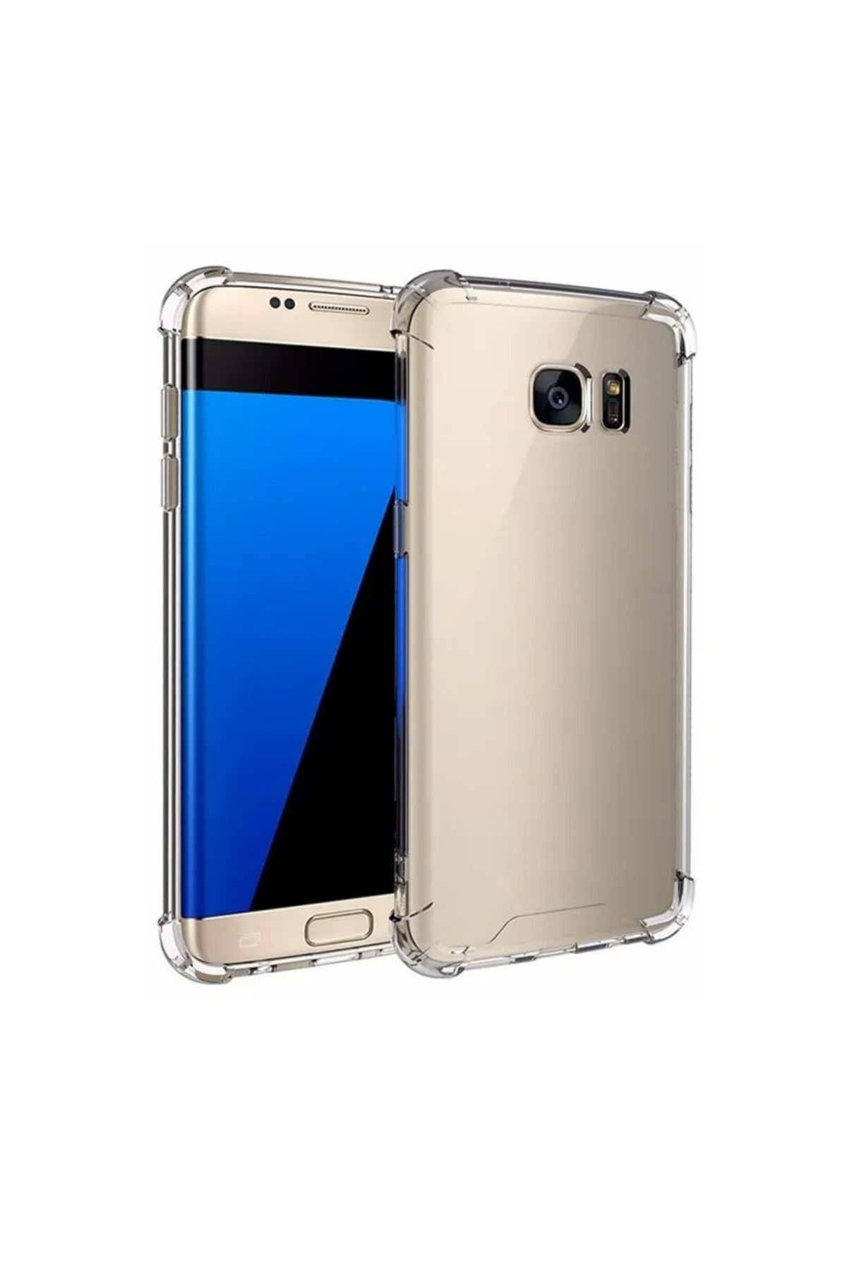CaseArt Samsung Galaxy S7 Edge ile uyumlu Kapak Köşe Korumalı Airbag Antishock Şeffaf Silikon Kılıf