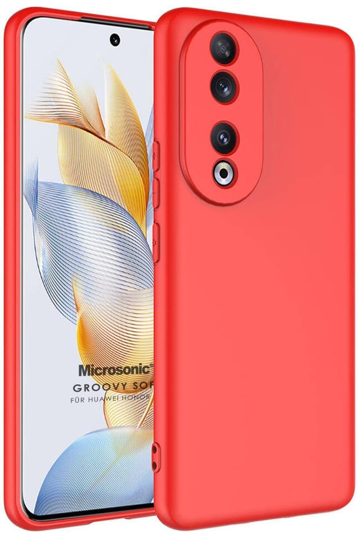 STOREMAX ELZ Honor 90 Kılıf Groovy Soft Kırmızı [Honor 90 ile Uyumlu Kılıf - Kırmızı] FRNTR 1127478